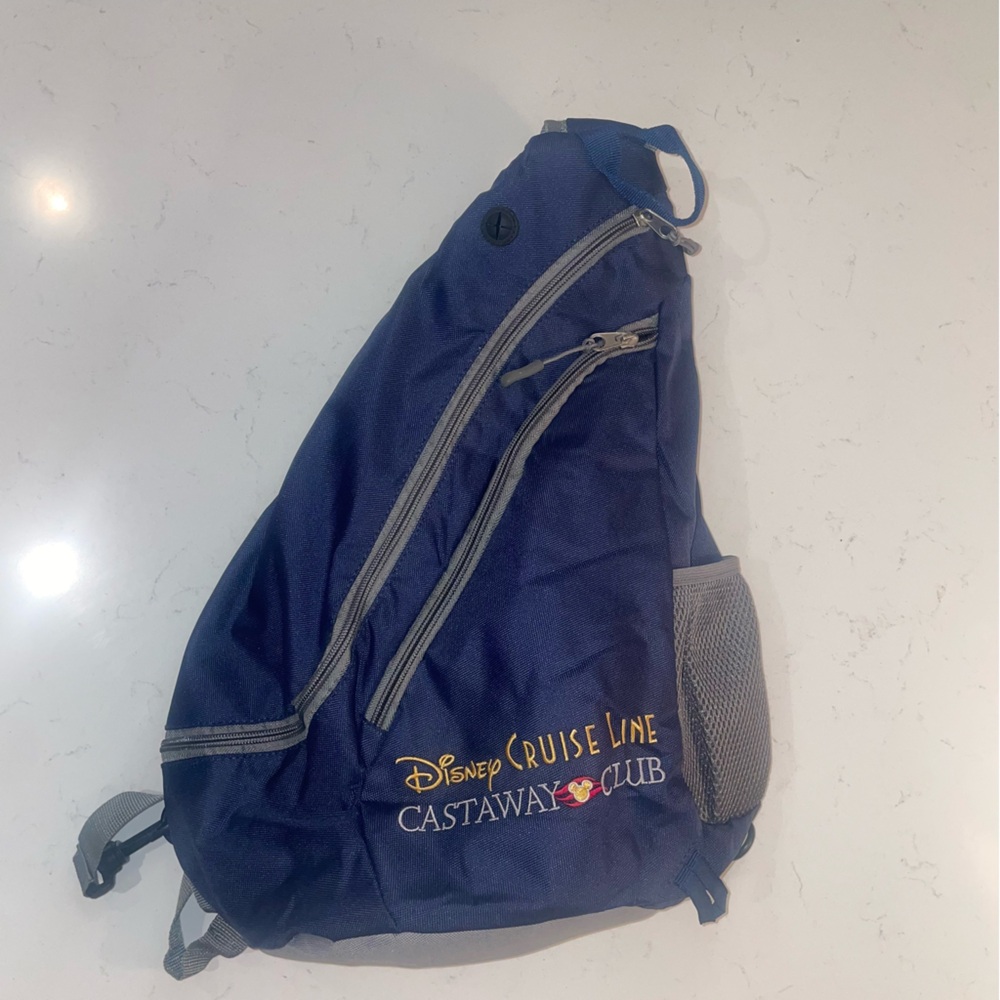 Disney Cruise Line Castaway Club Blue Sling Bag Cross Body